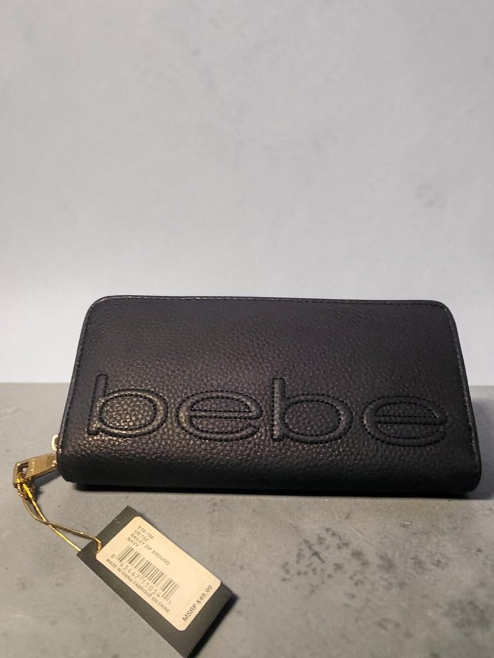 NWT Bebe Bailey Zip Around Wallet – Navy Blue